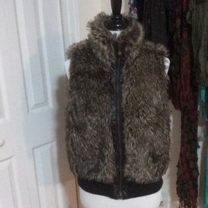 Faux fur vest